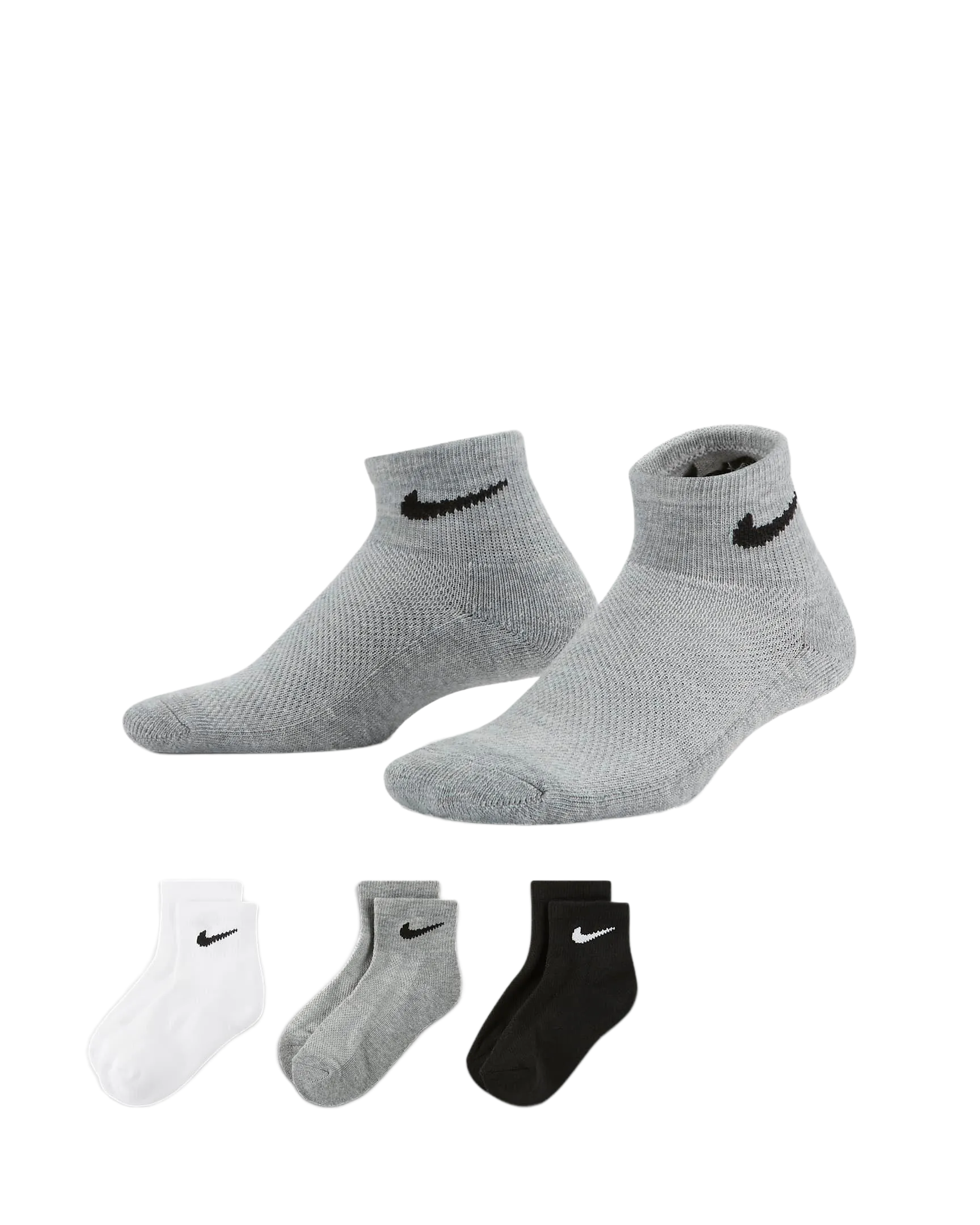 6 Pack Kids Cushioned Mesh Ankle Socks