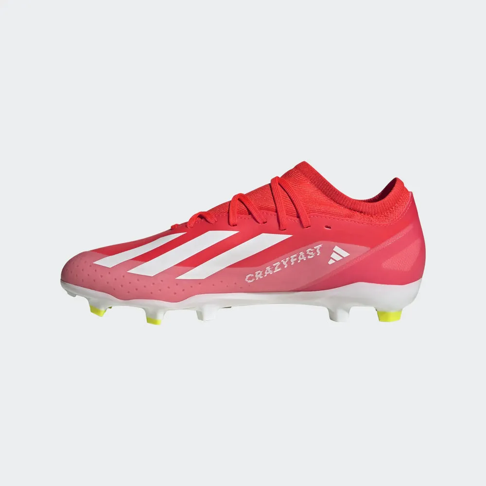 Adidas X Crazyfast League FG Football Boots (Solar Red/White/Yellow)