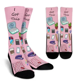 Administrative Assistant Pattern Socks