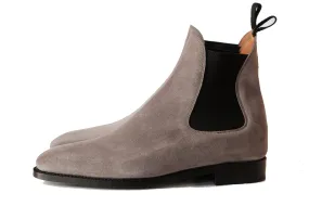 Alki - MTO - Light Grey Suede (Shingle) / Black Gore - MGF Last - Single Leather Sole