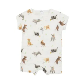 Angel Dear - Romper - Watercolor Puppies