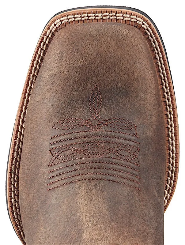 Ariat Men's Sport Wide Square Toe Distressed Brown