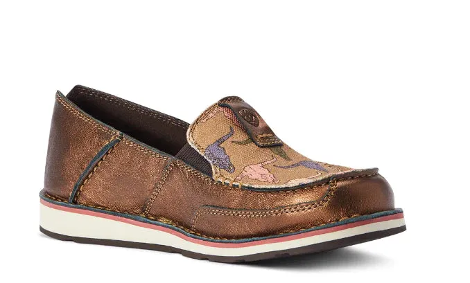 Ariat Women's Cruiser Metallic Bronze/Pink Steerhead Print