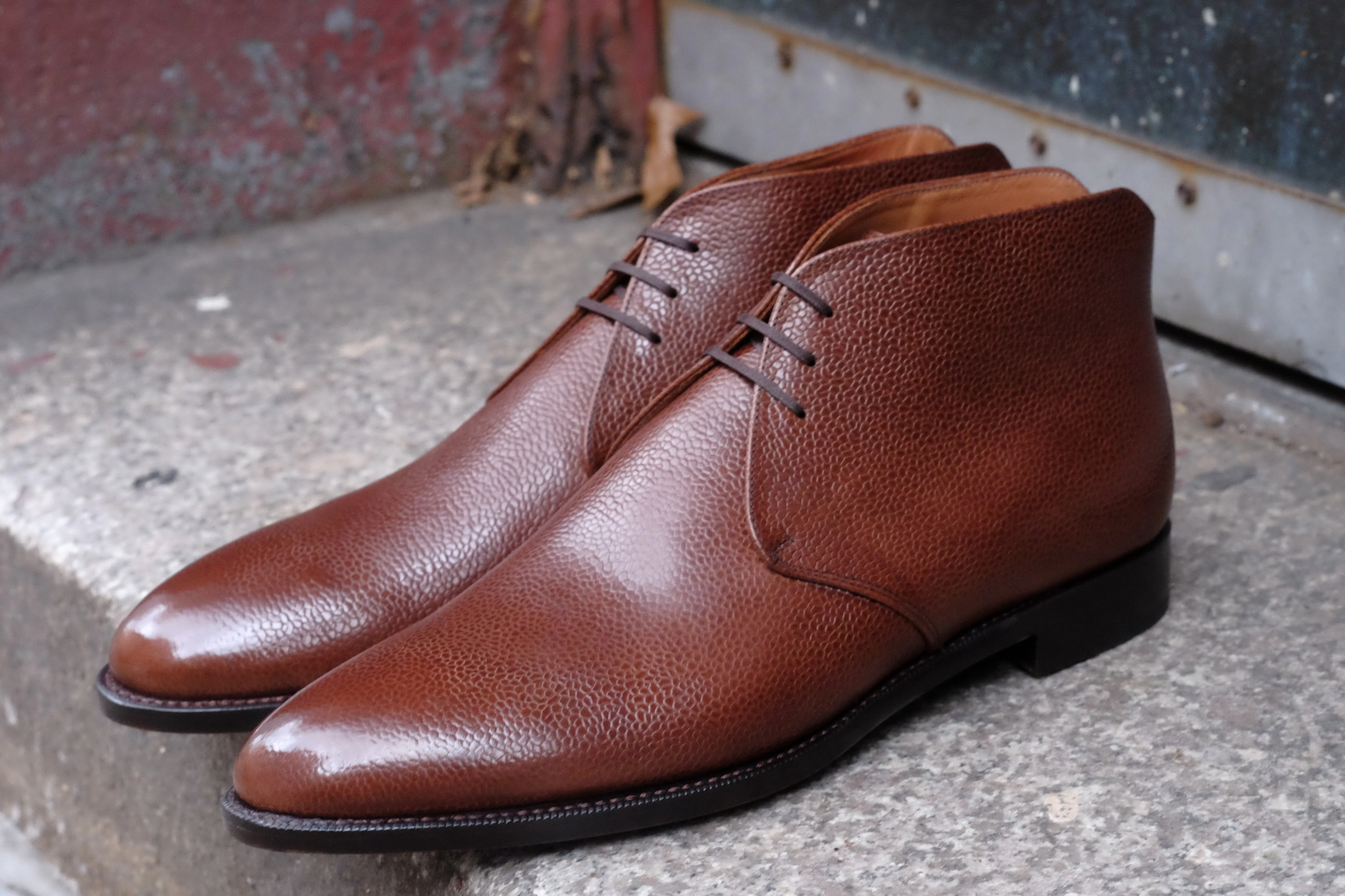 Ballard - MTO - Mid-Brown Soft Grain - TMG Last - Single Leather Sole