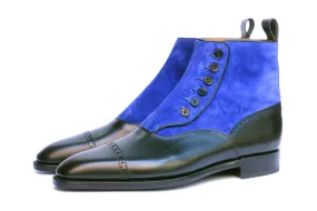 Blue Ridge - MTO - Black Calf / Vivid Blue Suede - LPB Last - Single Leather Sole