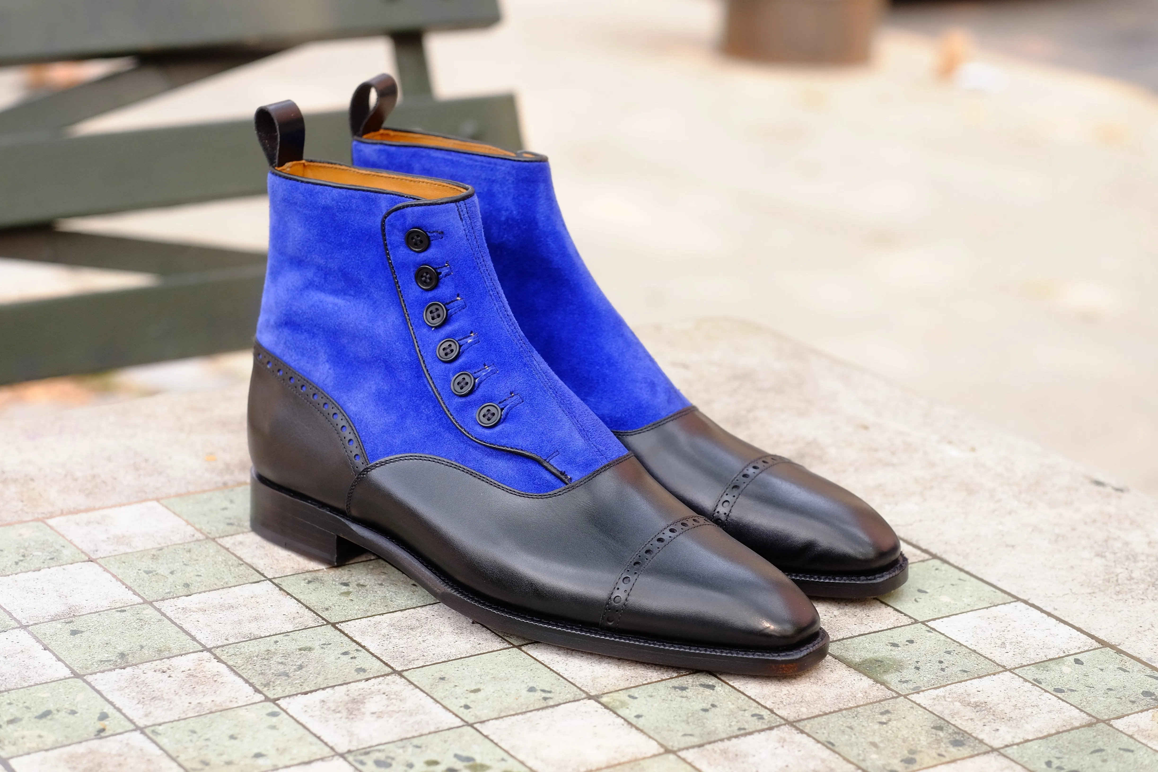 Blue Ridge - MTO - Black Calf / Vivid Blue Suede - LPB Last - Single Leather Sole