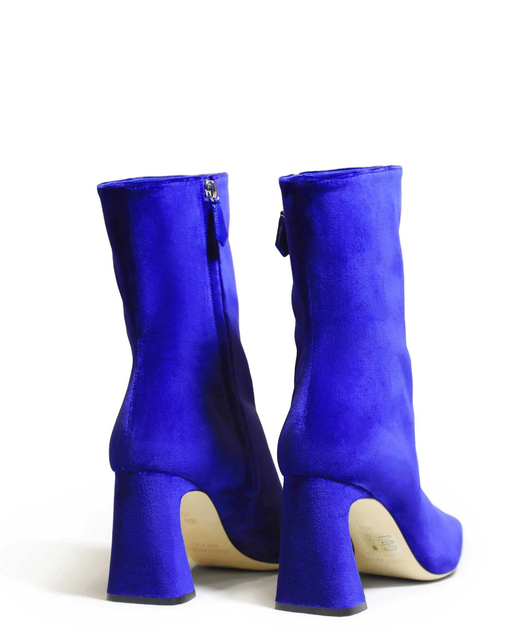 Blue Velvet-effect Boots