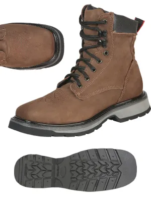 Botines de Trabajo Welt Completo de Agujetas con Punta Suave de Piel Genuina para Hombre 'El General' - ID: 51270