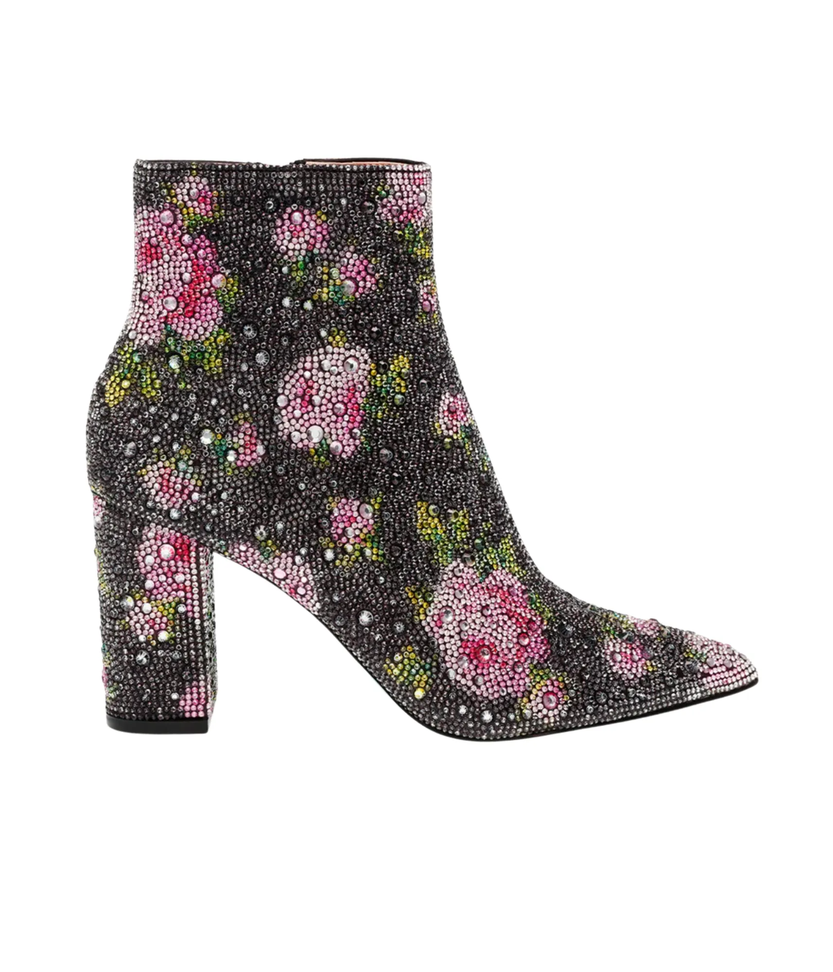 Cady Rhinestone Bootie in Black Floral