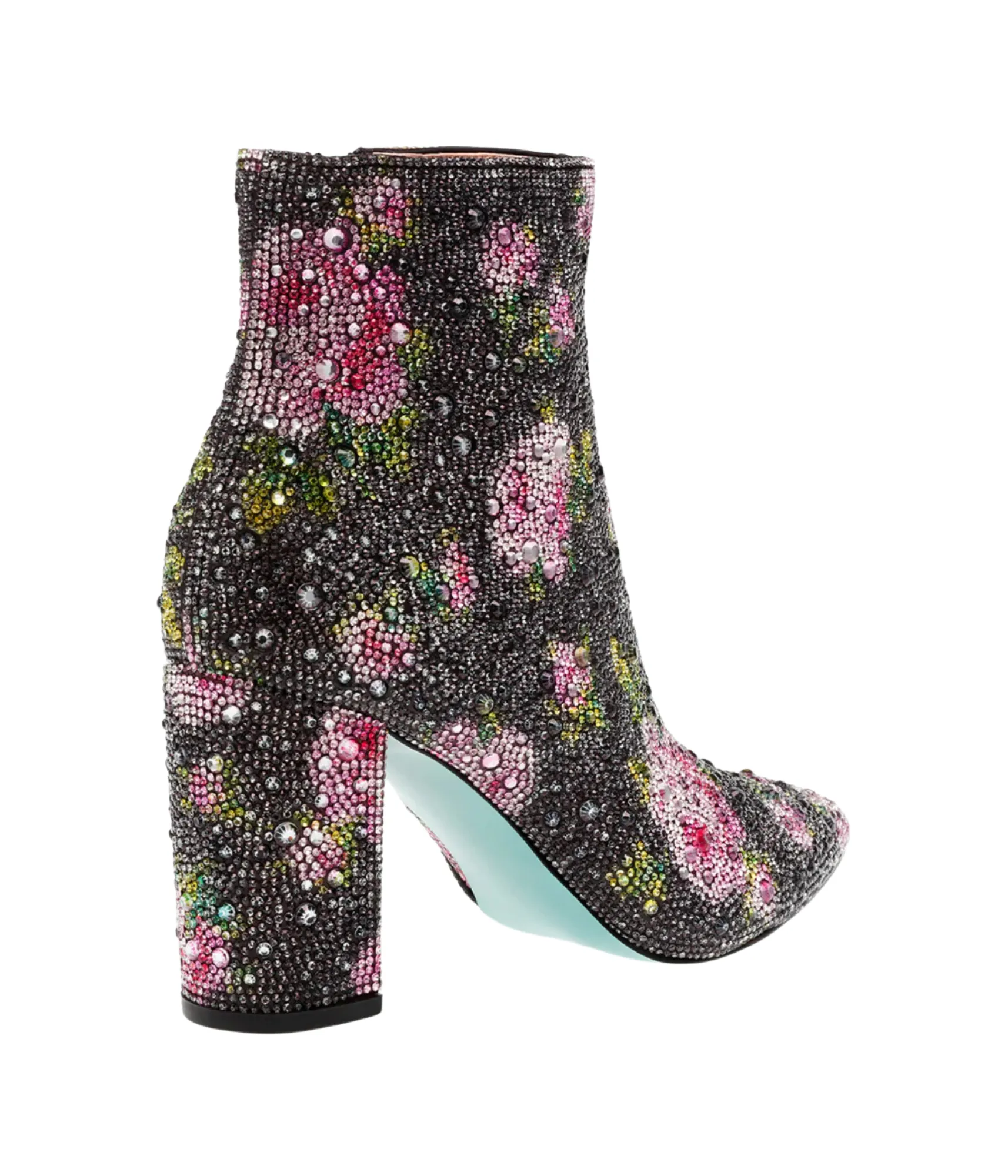 Cady Rhinestone Bootie in Black Floral