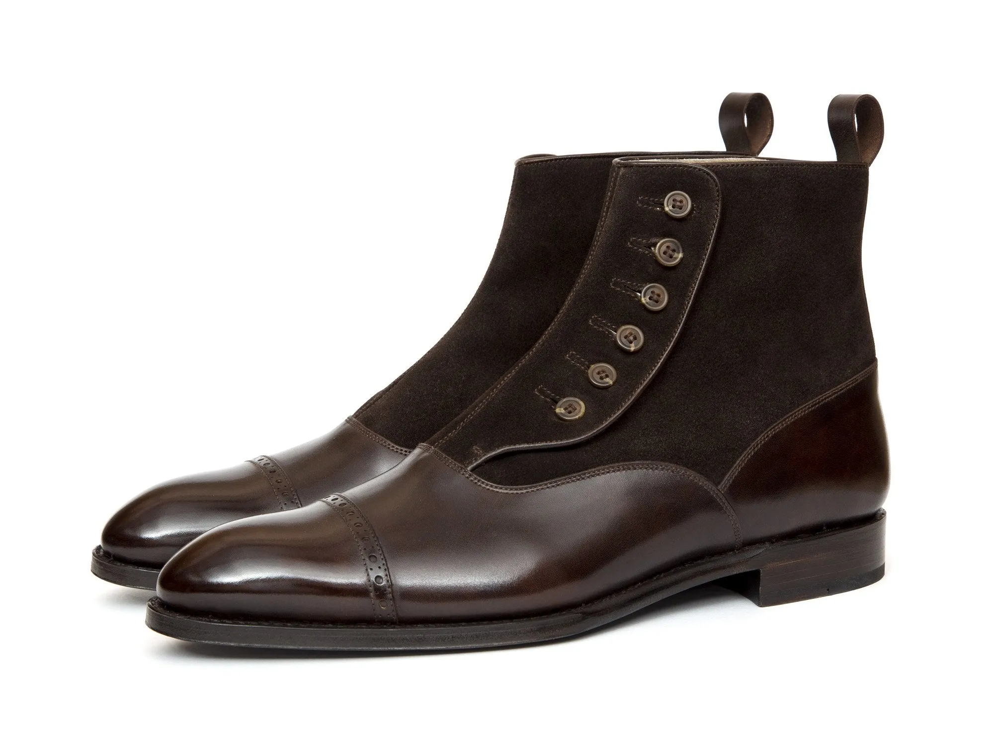 Carkeek - MTO - Dark Brown Museum / Dark Brown Suede - NGT Last - Single Leather Sole