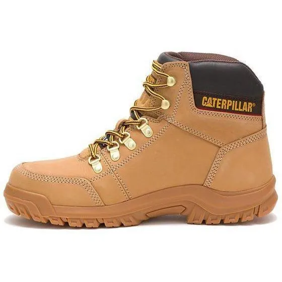 CAT Men's Outline Steel Toe Work Book - Wheat - P90801