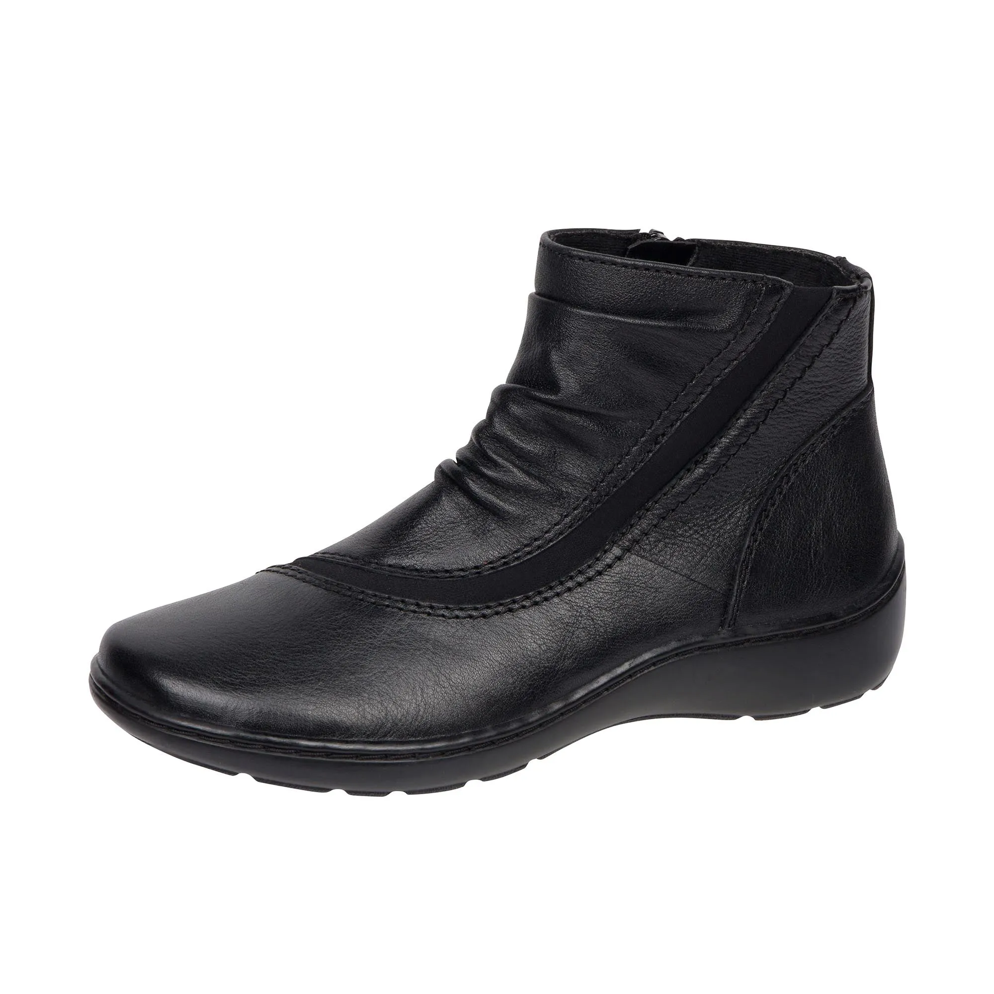 Clarks Womens Cora Derby Black Leather