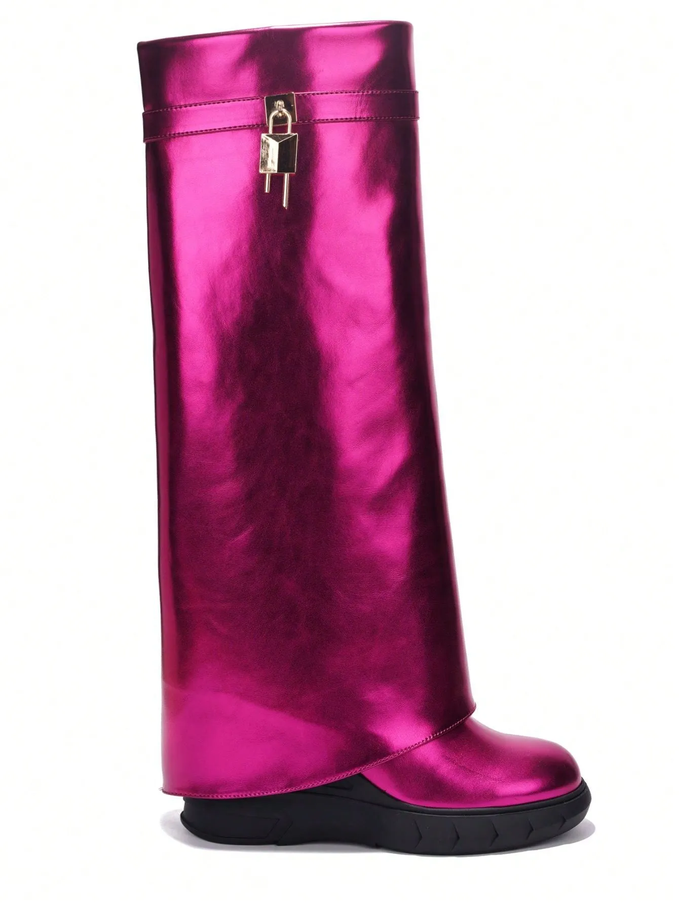 Darin Round Toe Knee-High Platform Boots