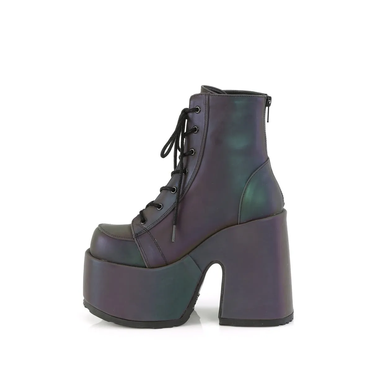 Demonia CAMEL-203 | Green Reflective Ankle Boots