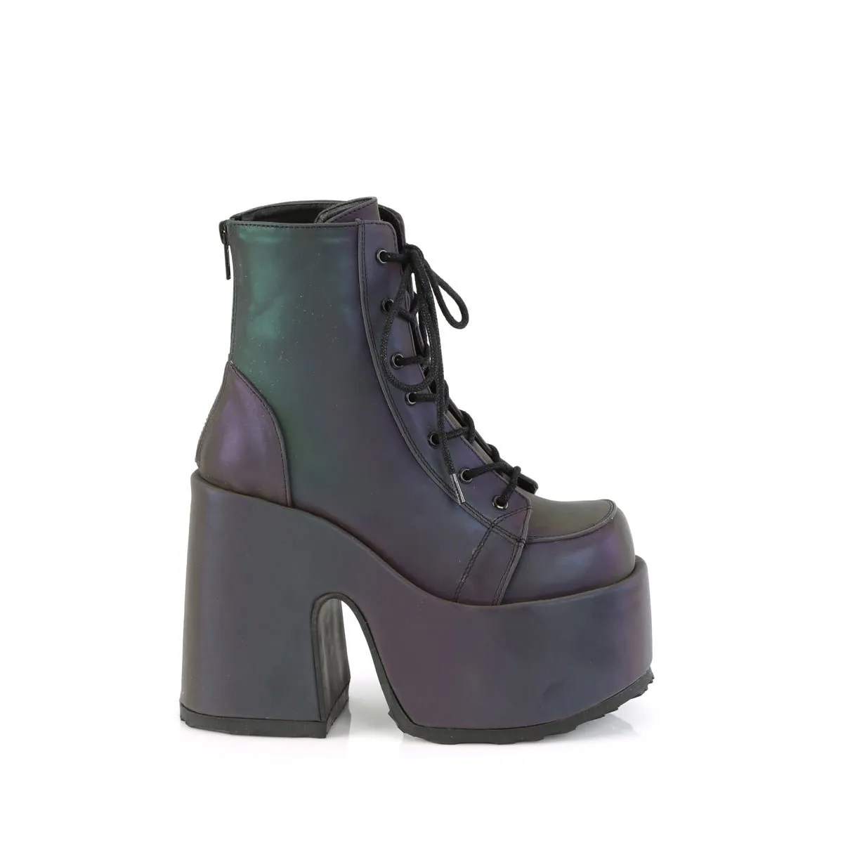 Demonia CAMEL-203 | Green Reflective Ankle Boots