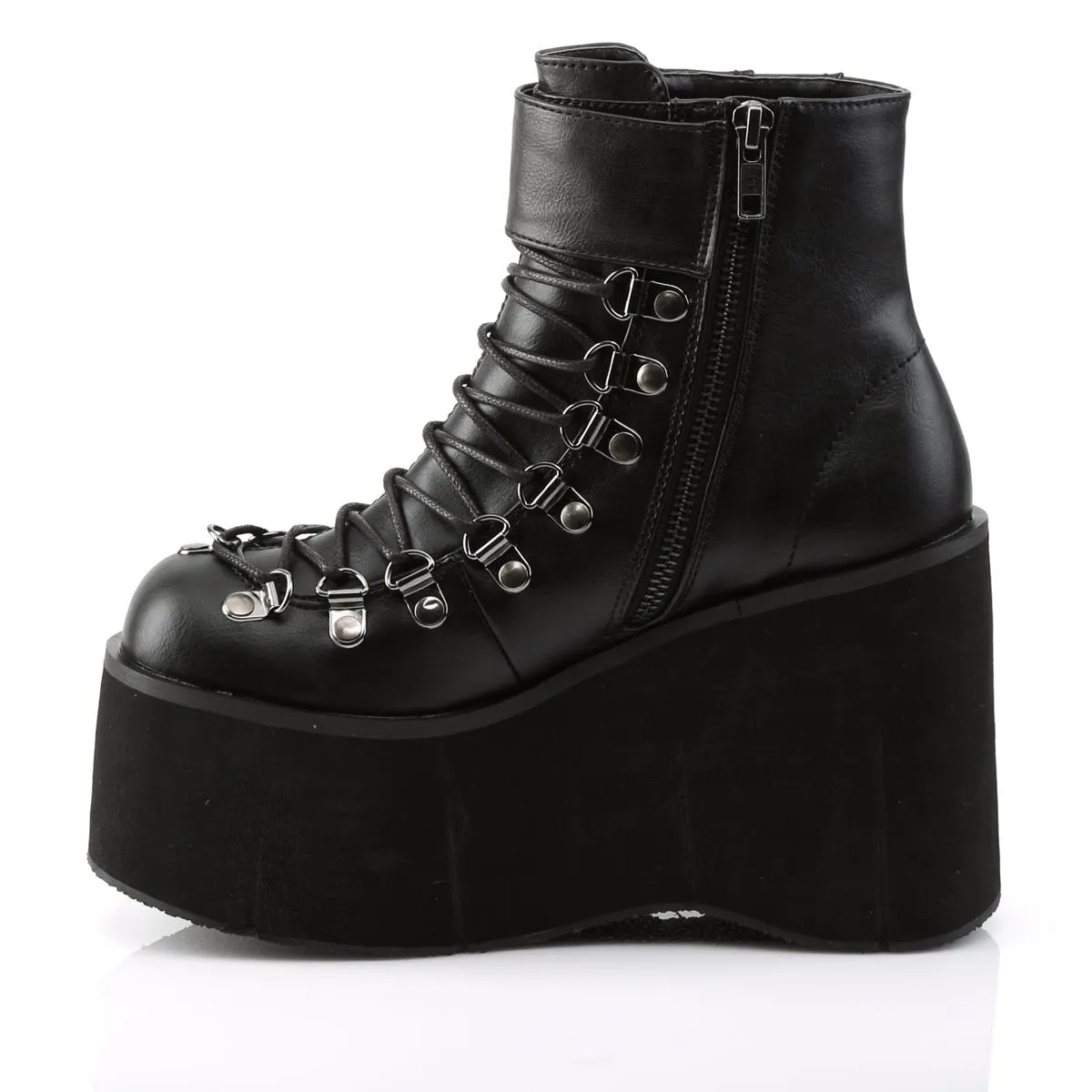 Demonia KERA-21 | Black Vegan Leather Ankle Boots