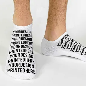 Design Your Own Custom FULL PRINT No-Show Socks - Large