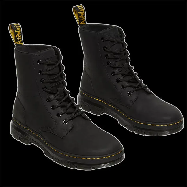 Dr Martens - 8 Eyelet Combs Black Boot