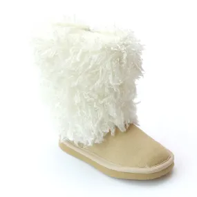 FINAL SALE - L'Amour Girls Tan Faux Shearling Boots