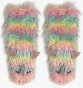 Funky Unicom | Women's Animal Fluffy House Sherpa Slippers