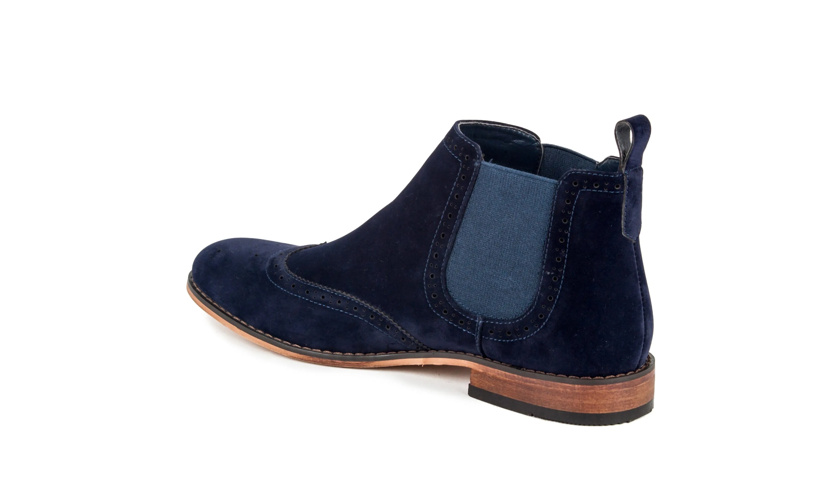 Gino Vitale Men's Wing Tip Chelsea Boots