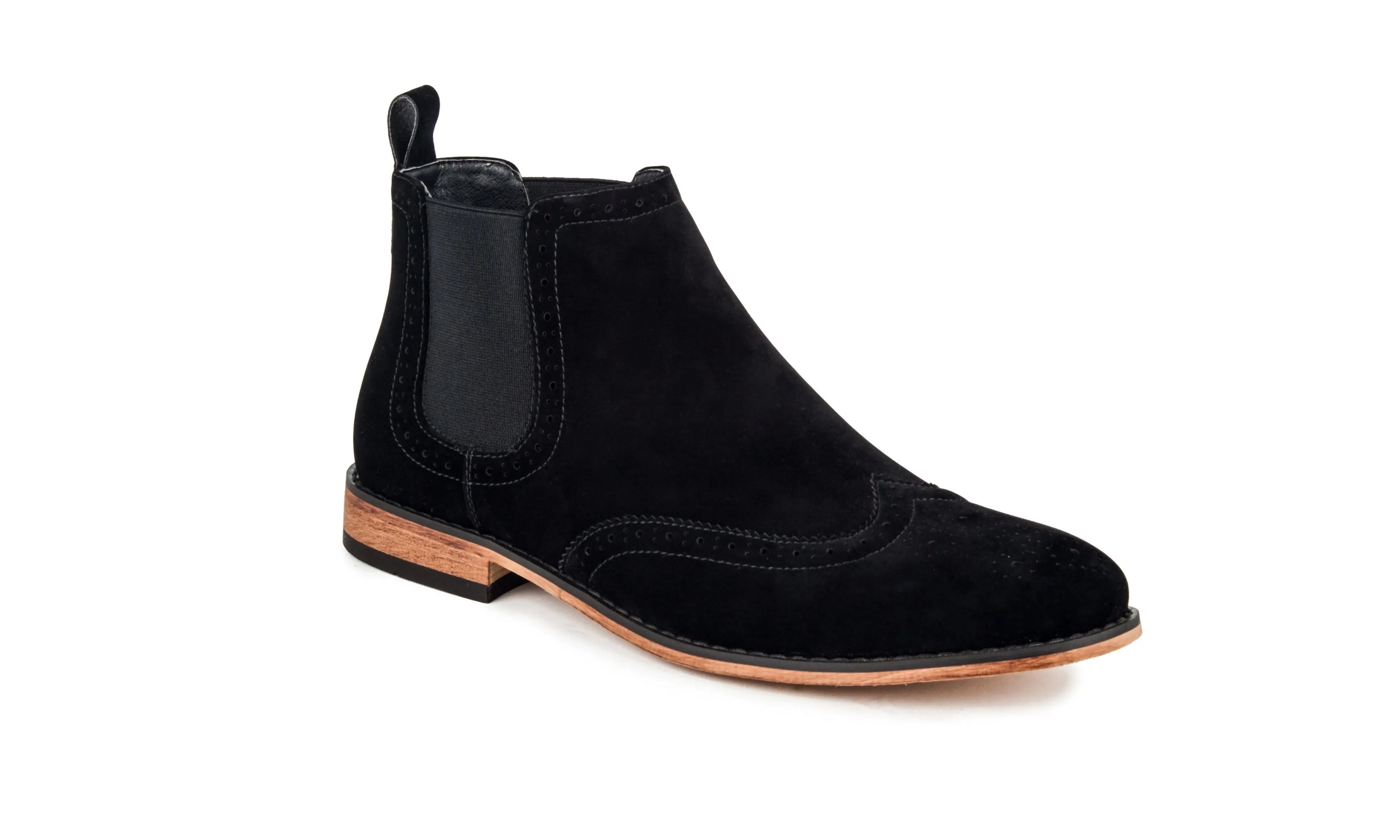 Gino Vitale Men's Wing Tip Chelsea Boots