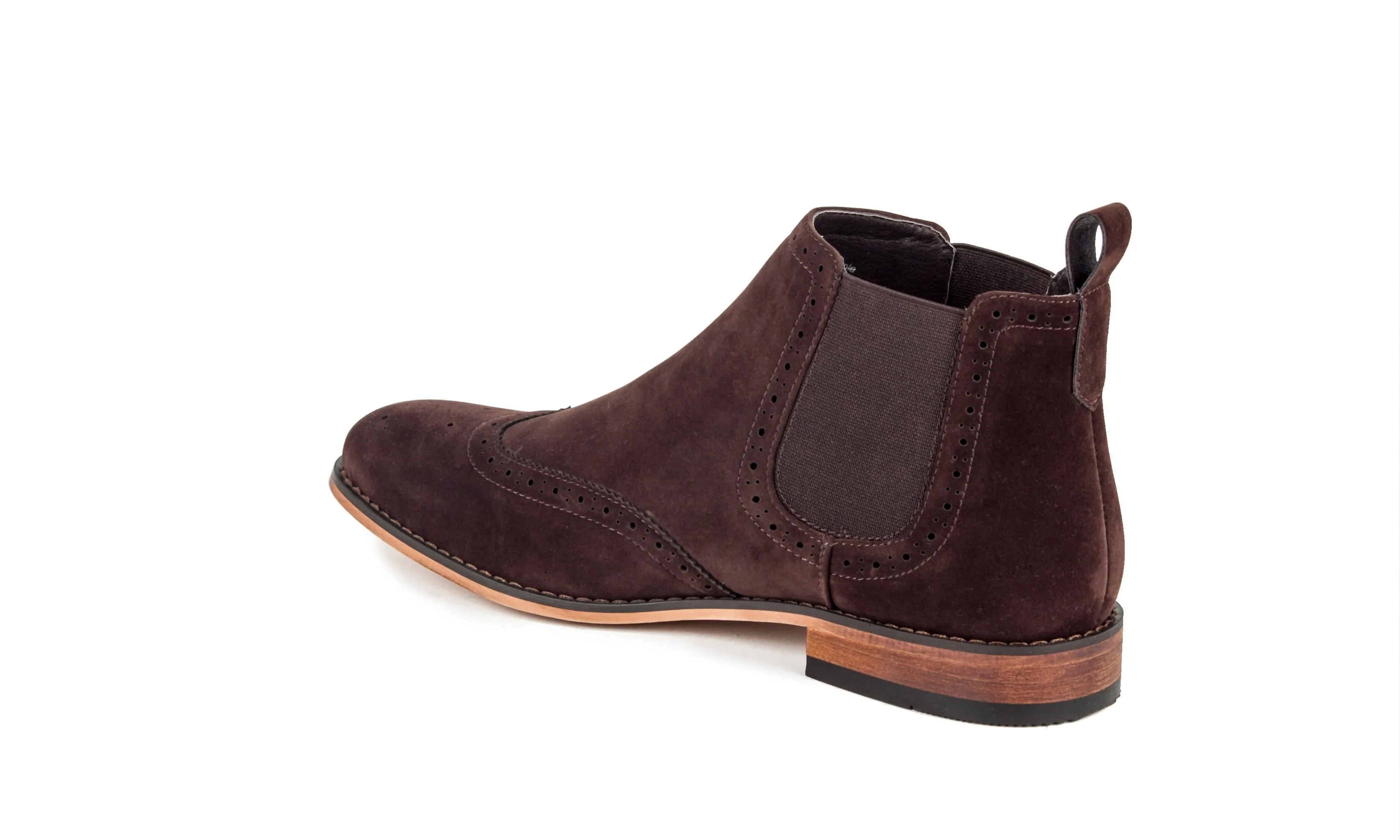 Gino Vitale Men's Wing Tip Chelsea Boots