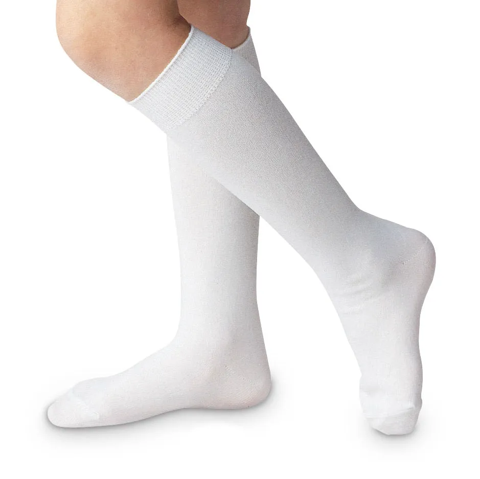 Girls White Classic Knee High Socks