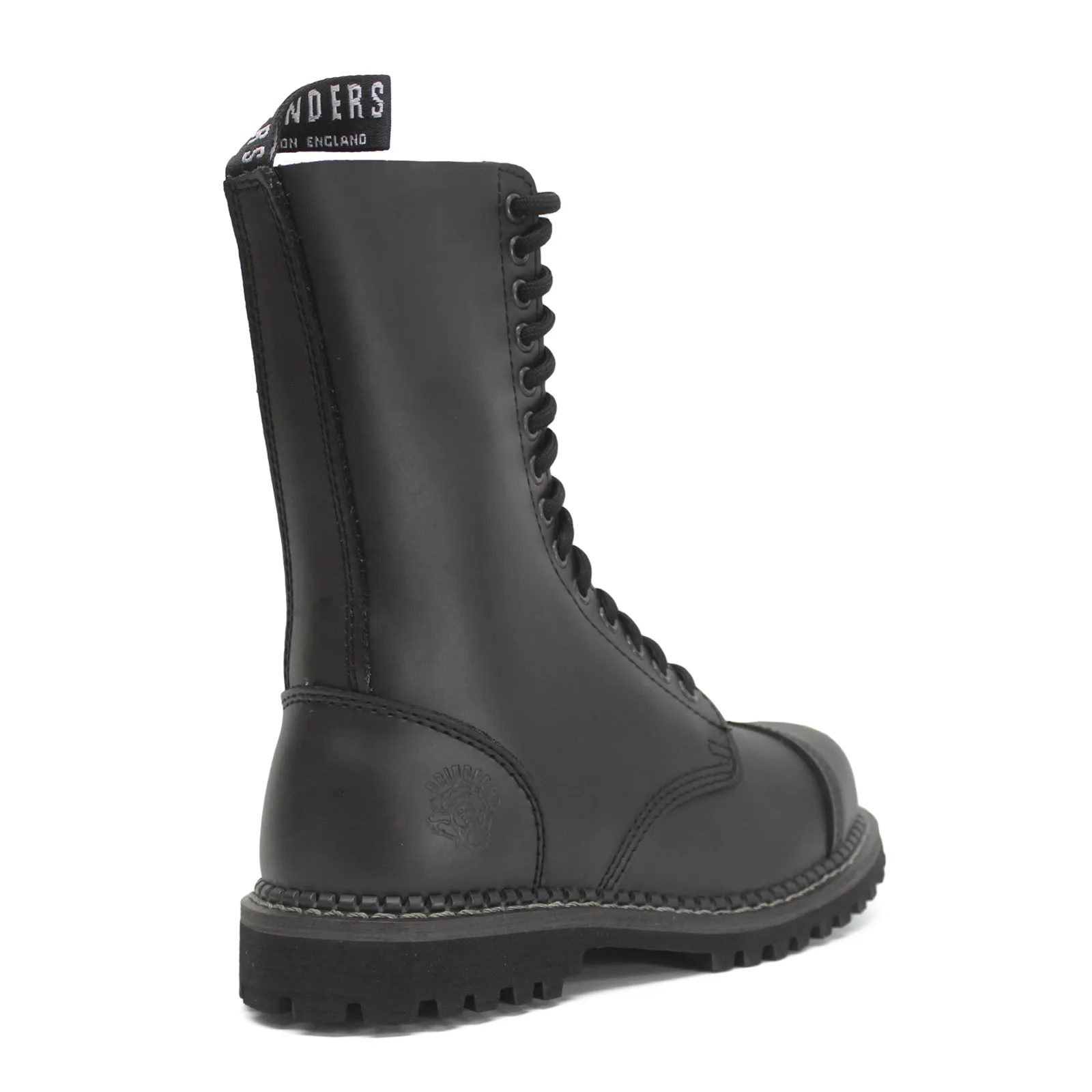 Herald 14 Eyelet Unisex Mid Calf Biker Boots