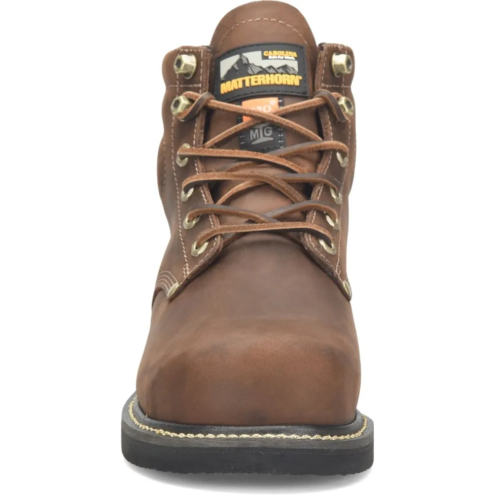 Matterhorn  Men's D30 6 Steel Toe WP Metguard Work Boot -Brown- MT2520