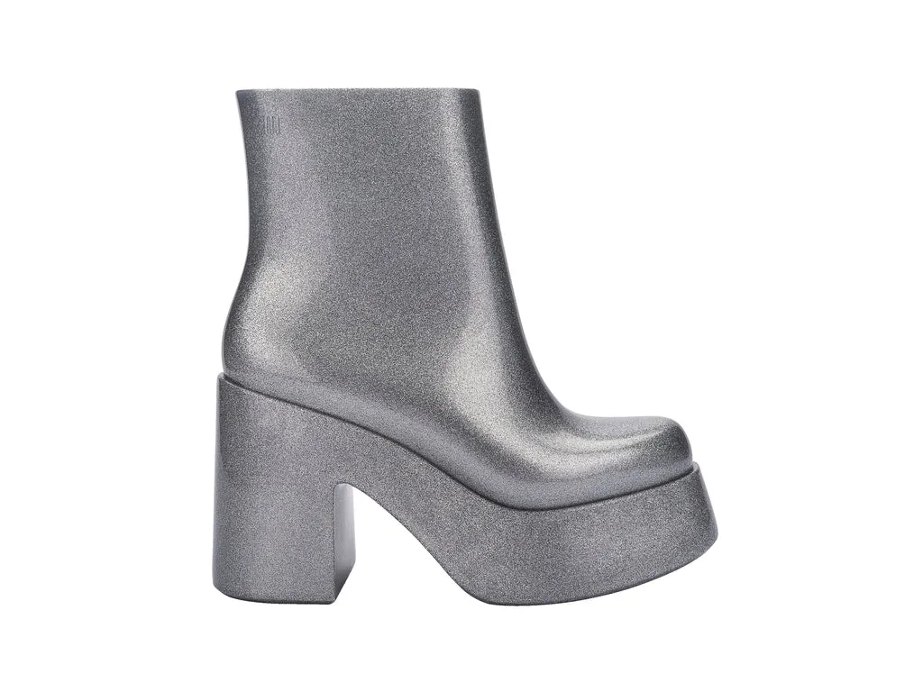 Melissa Nubia II AD Glitter Silver High Top Ankle Boots