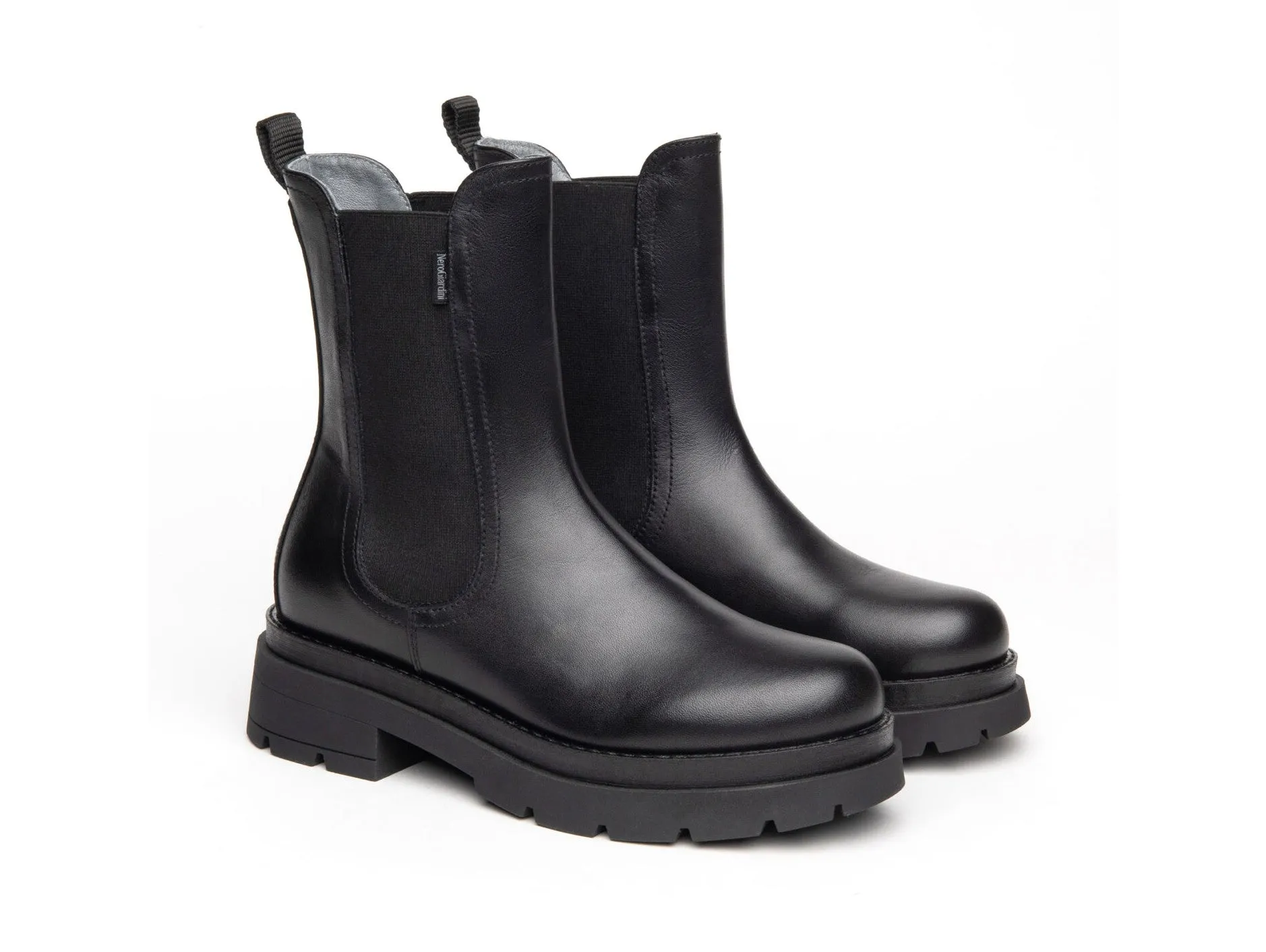 NeroGiardini Stivaletti Invernali Chelsea Boots in Pelle