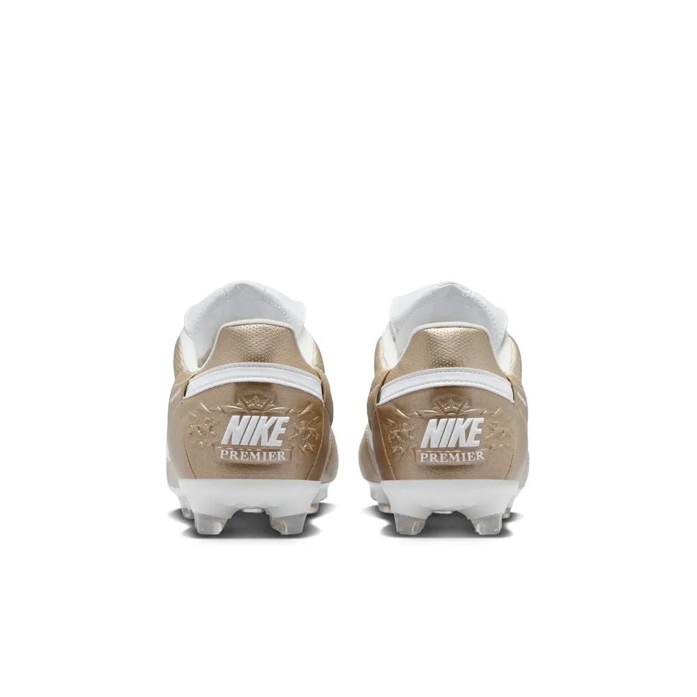 Nike Premier III FG Football Boots (Metallic Gold/White)