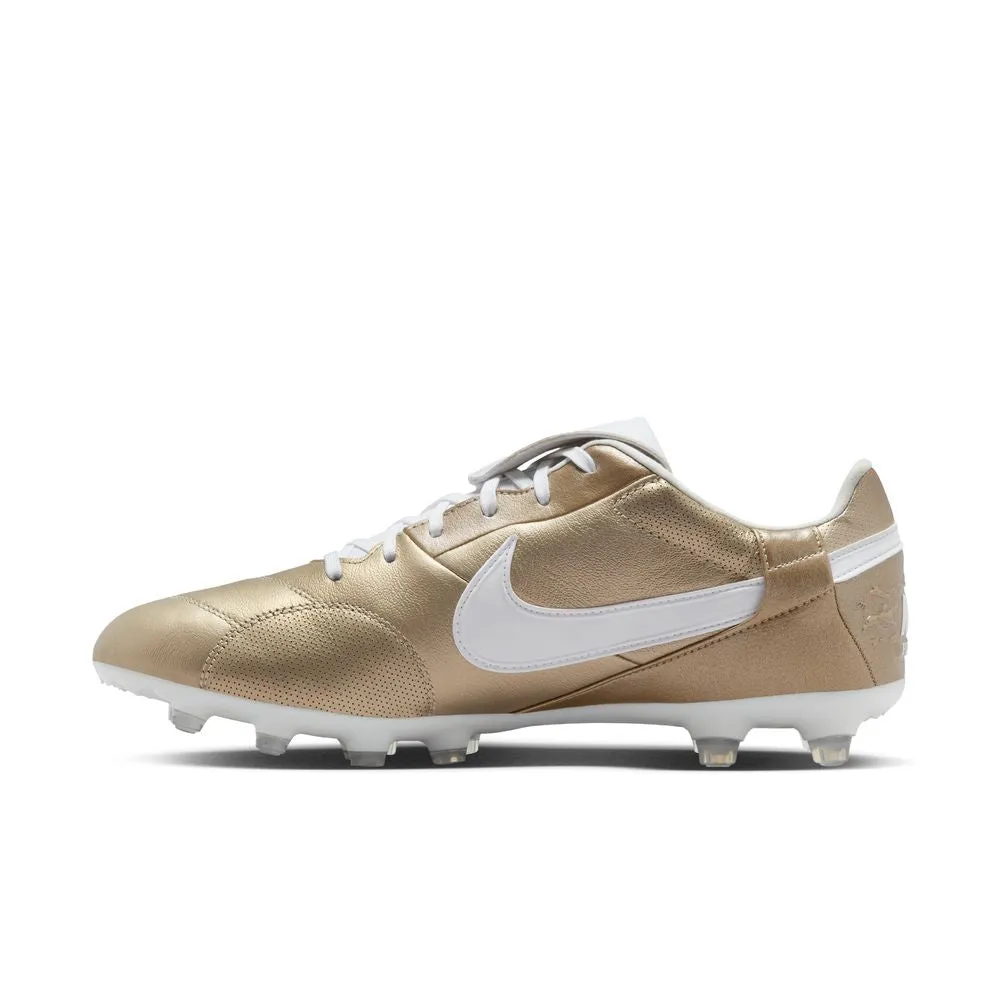 Nike Premier III FG Football Boots (Metallic Gold/White)