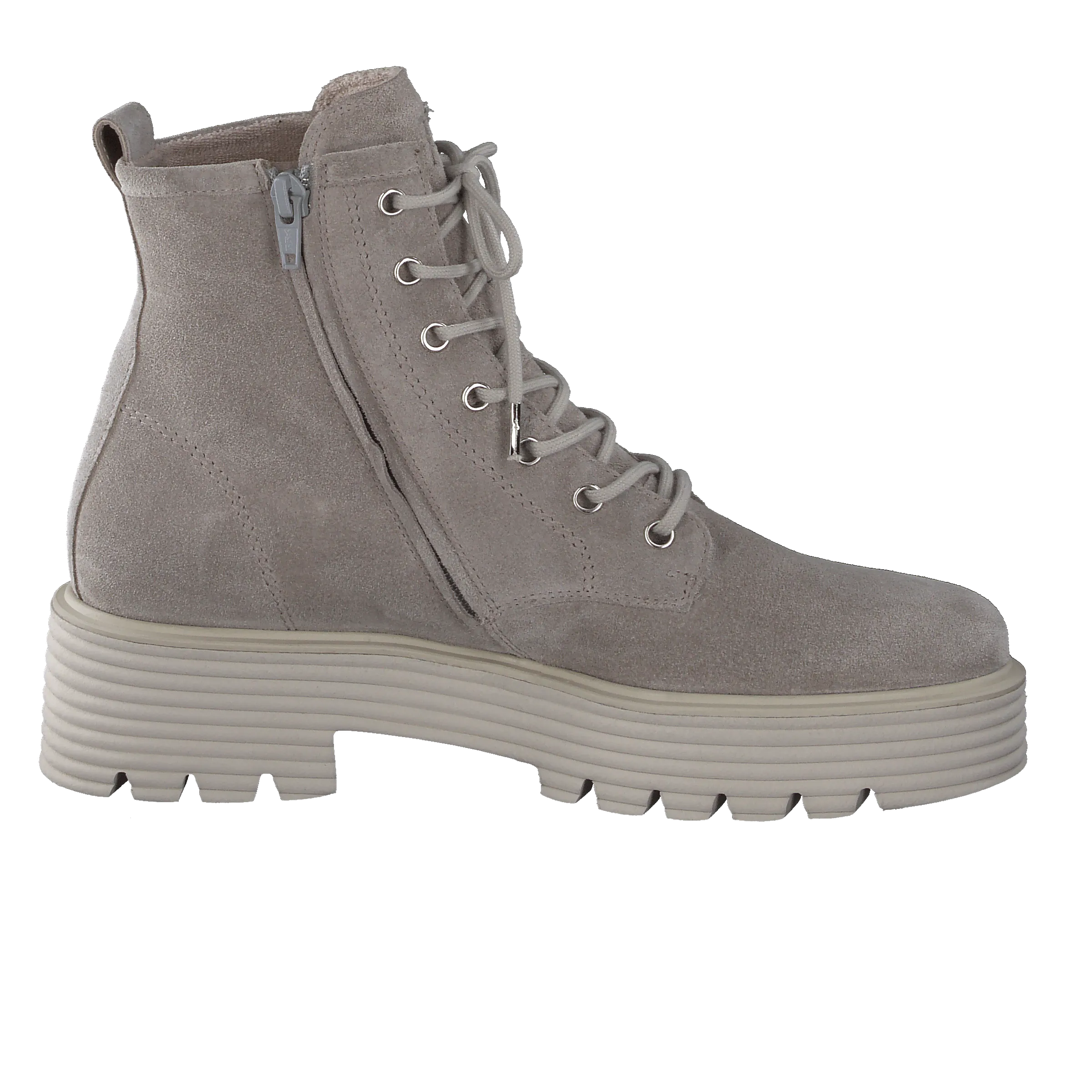 PAUL GREEN  9060 Grey Suede Lace -up Ankle Boot