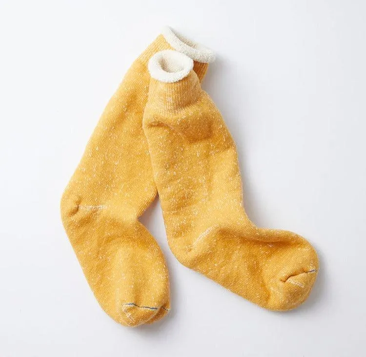 Rototo - Double Face Crew Socks - Yellow