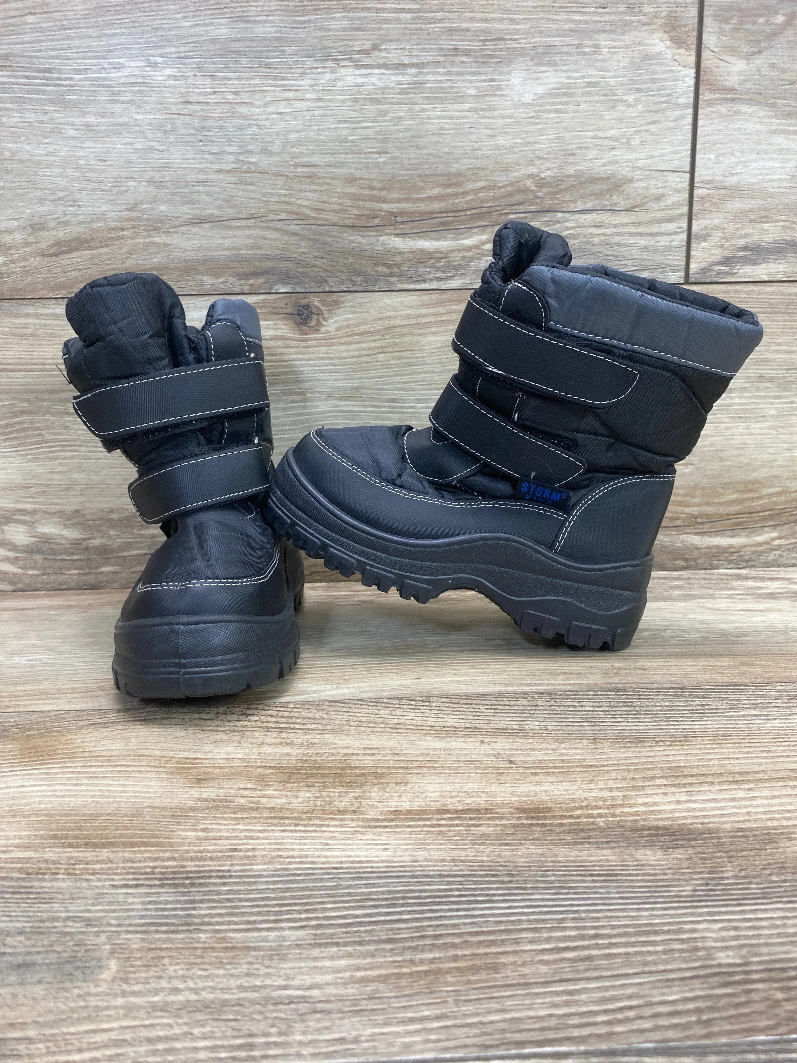 Storm Kids Black Snow Boots sz 10c