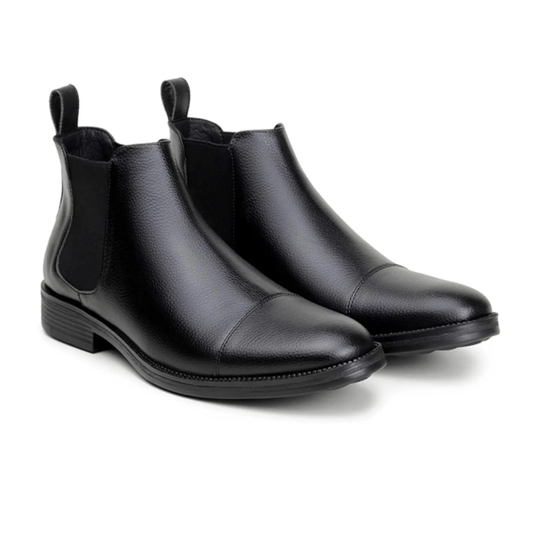 Black Classic Vegan Leather Chelsea Boot by Vincente Verde