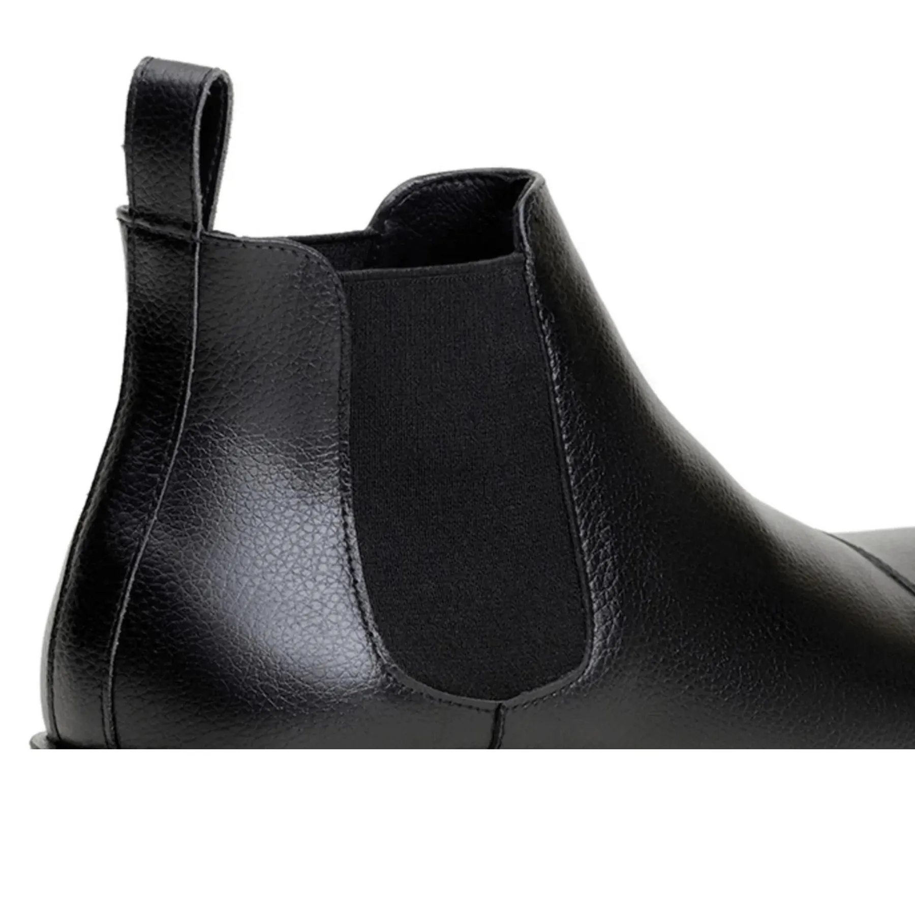 Black Classic Vegan Leather Chelsea Boot by Vincente Verde