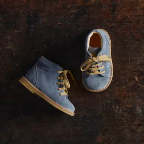 Toddler Suede Lace Up Boots - Blue Fog