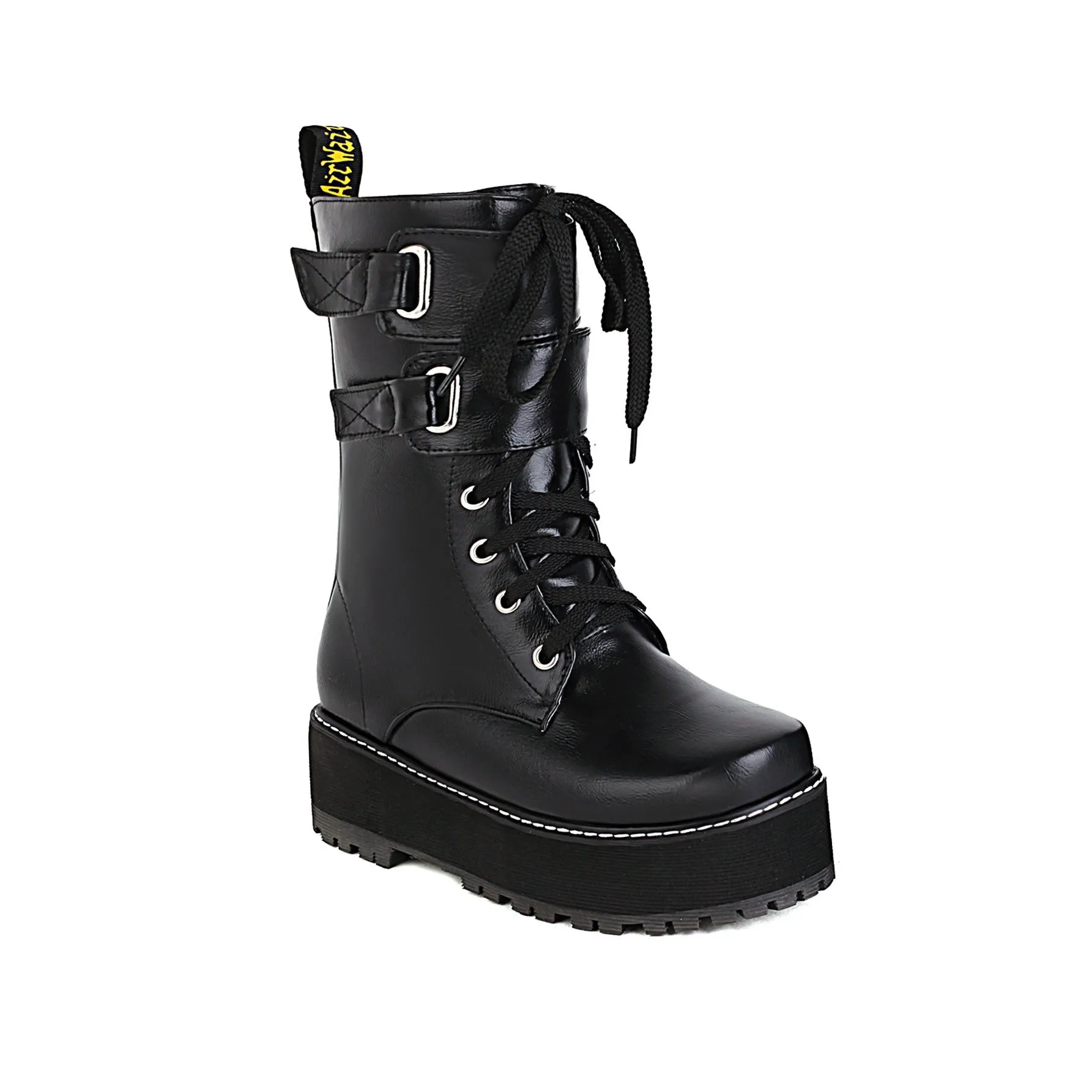 Toleet Double Row Metal Belt Martin Boots