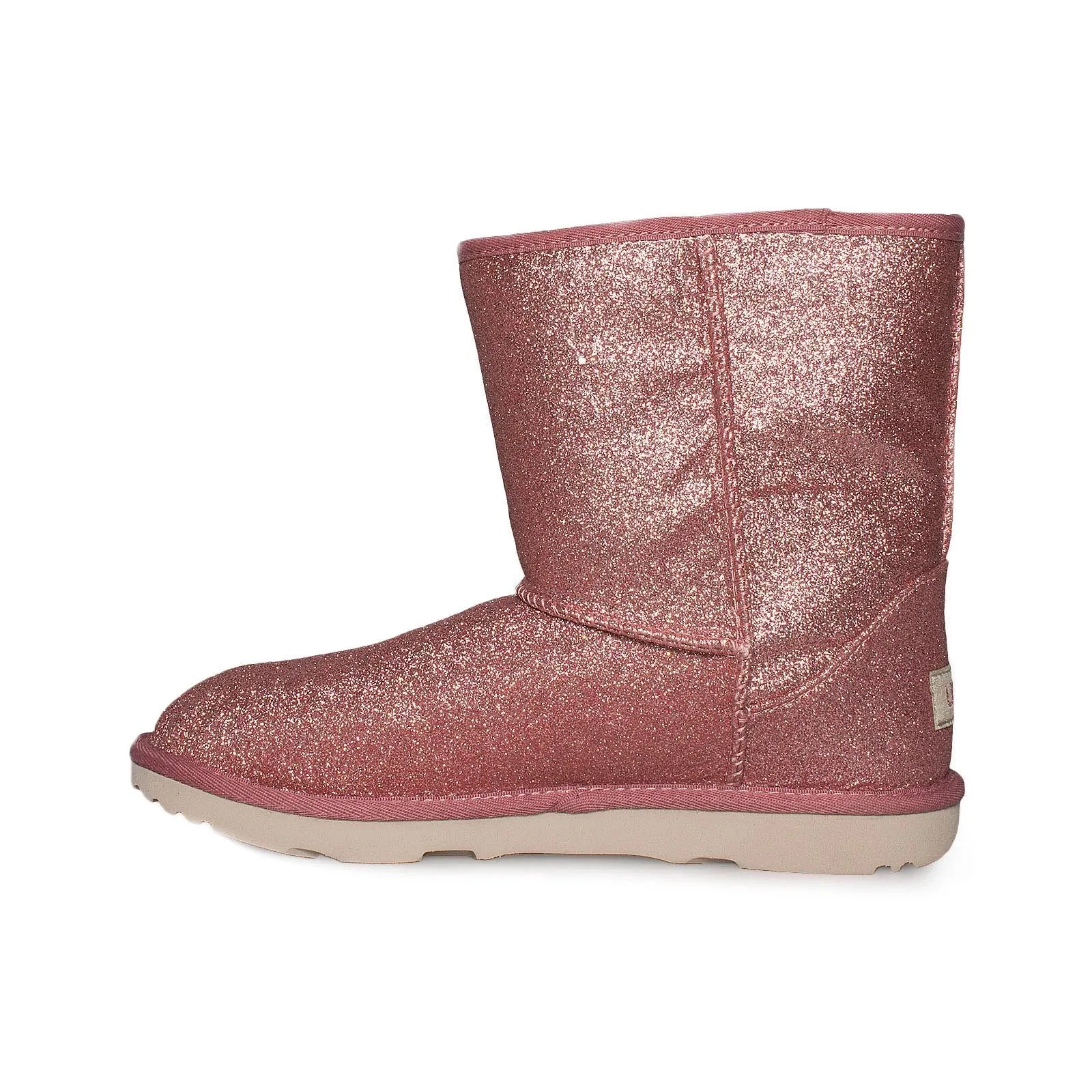 UGG Classic Short II Glitter Pink Boots - Youth