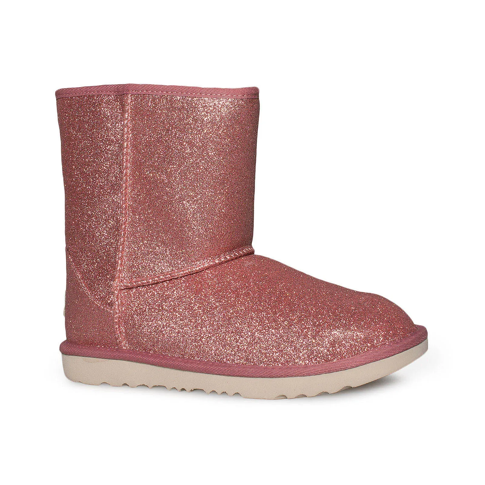 UGG Classic Short II Glitter Pink Boots - Youth