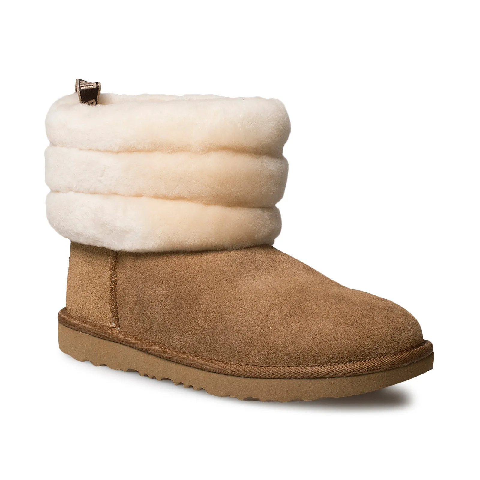 UGG Fluff Mini Quilted Chestnut Boots - Youth