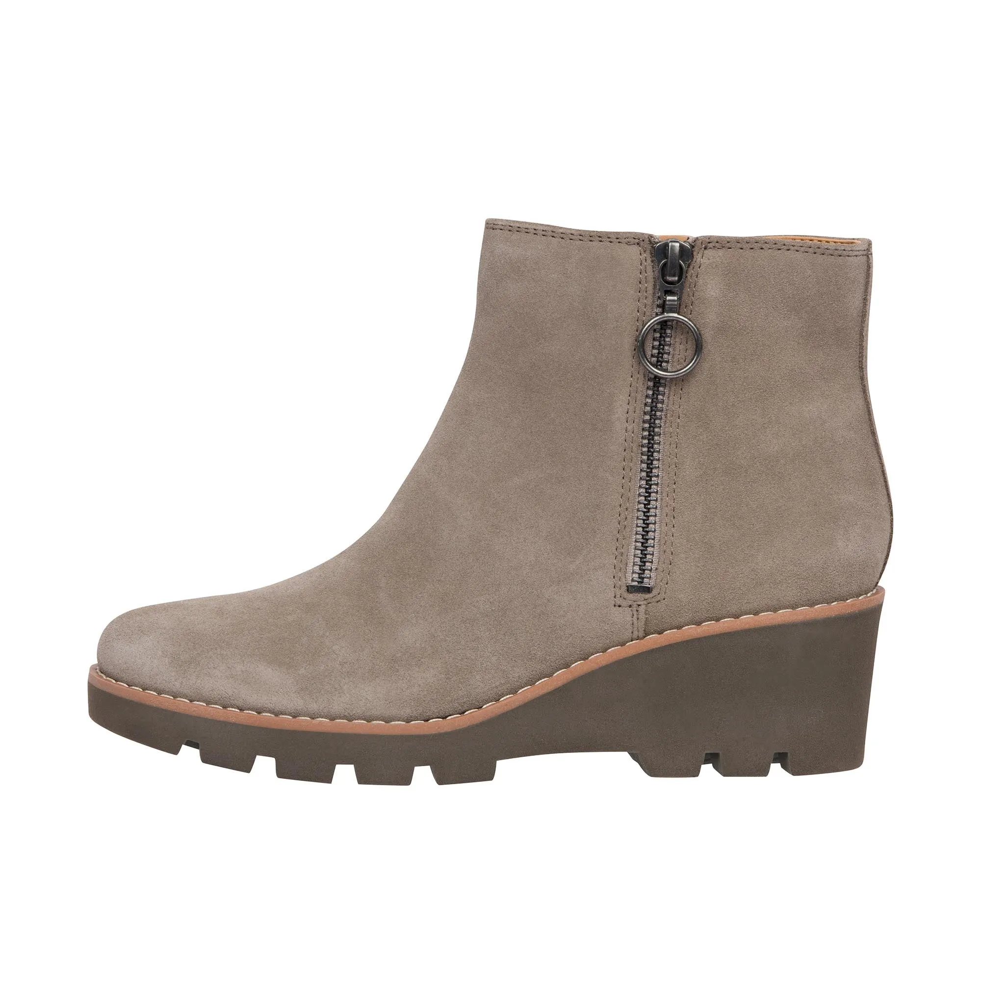 Vionic Womens Hazel Stone Suede