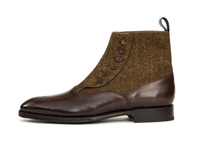 Westlake - MTO - Antique Brown Calf / Gold Tweed - NGT Last - Single Leather Sole