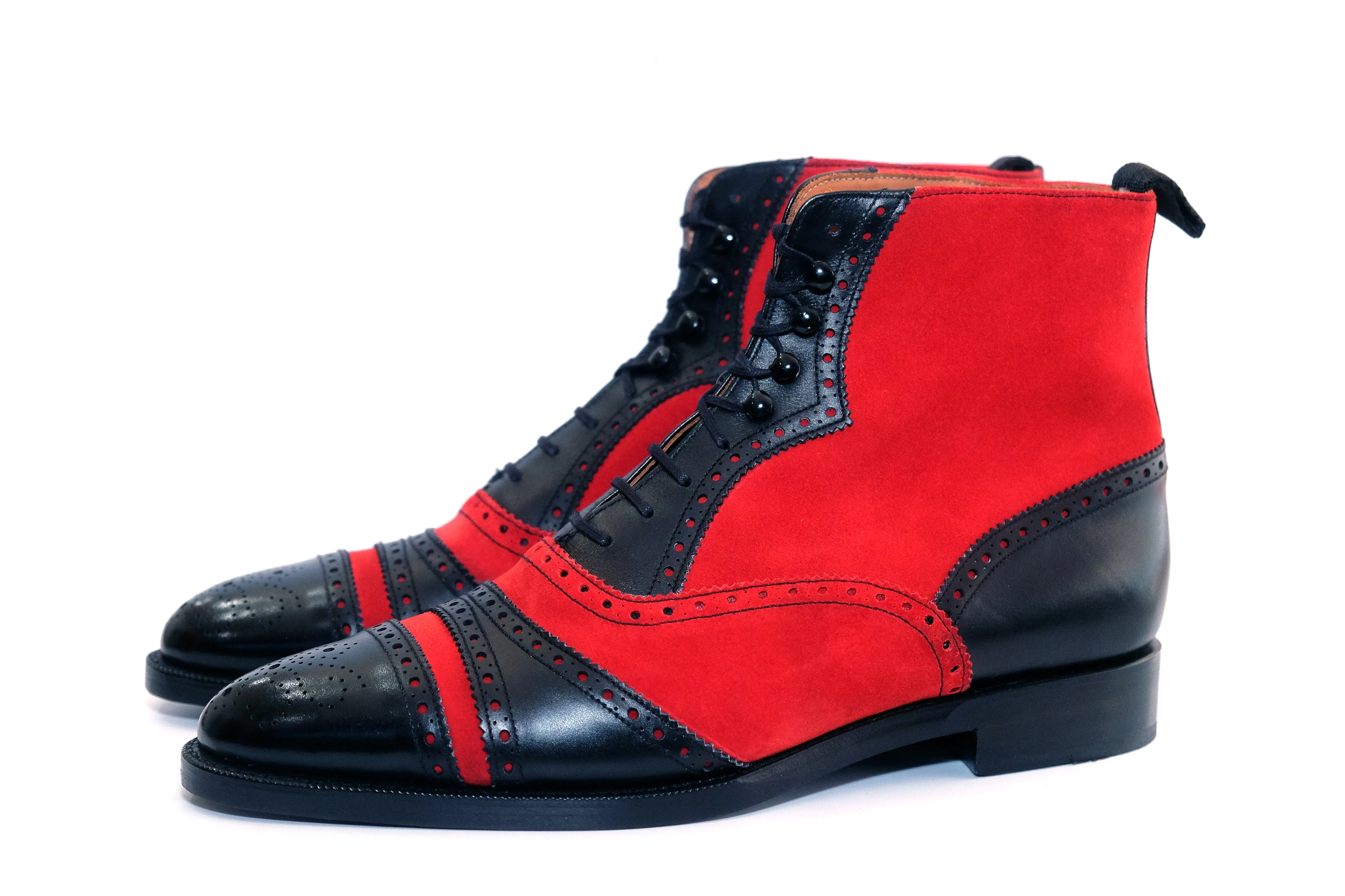 Whitman - MTO - Black Calf / Red Suede - TMG last - Double Leather Sole