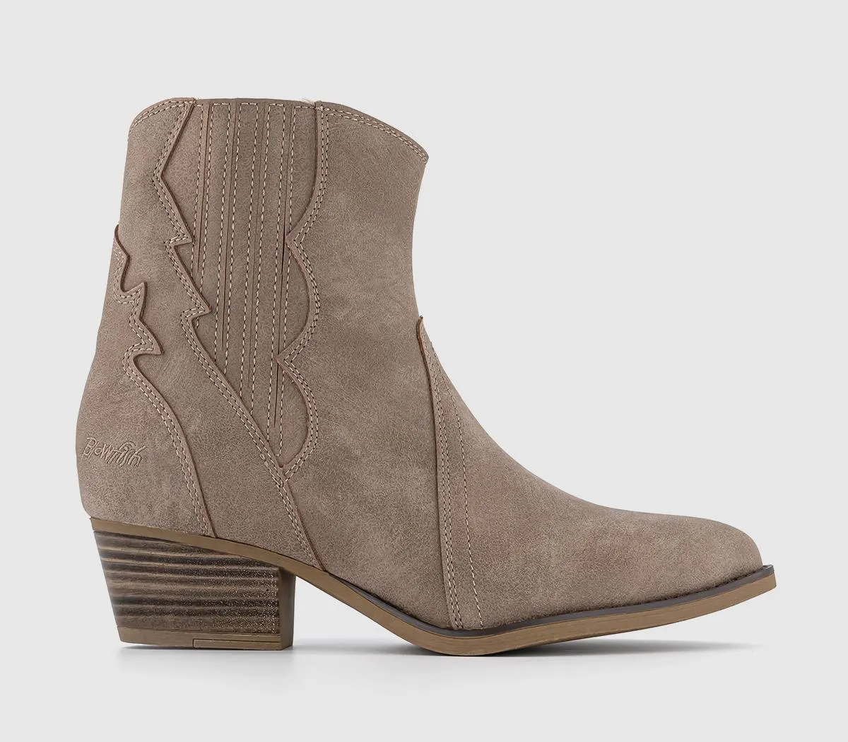 Womens Blowfish Malibu Spangle Western Boots Taupe Vegan