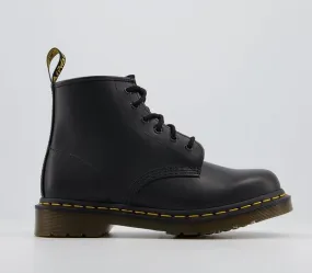 Womens Dr. Martens 101 6 Eye Boot Black Ys